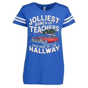 Funny Jolliest Bunch Of Teachers This Side Of The Hallway Enza Ladies Jersey Football T-Shirt