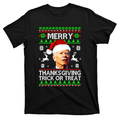 Funny Joe Biden Merry Thanksgiving Trick Or Treat T-Shirt