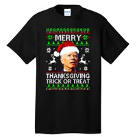 Funny Joe Biden Merry Thanksgiving Trick Or Treat Tall T-Shirt