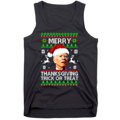 Funny Joe Biden Merry Thanksgiving Trick Or Treat Tank Top