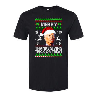 Funny Joe Biden Merry Thanksgiving Trick Or Treat Softstyle CVC T-Shirt