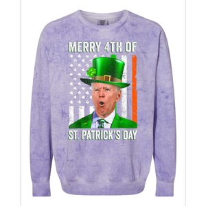 Funny Joe Biden Happy Halloween Confused St Patricks Day Colorblast Crewneck Sweatshirt