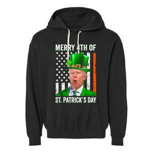 Funny Joe Biden Happy Halloween Confused St Patricks Day Garment-Dyed Fleece Hoodie