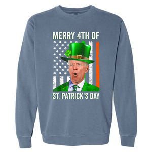 Funny Joe Biden Happy Halloween Confused St Patricks Day Garment-Dyed Sweatshirt