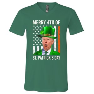 Funny Joe Biden Happy Halloween Confused St Patricks Day V-Neck T-Shirt