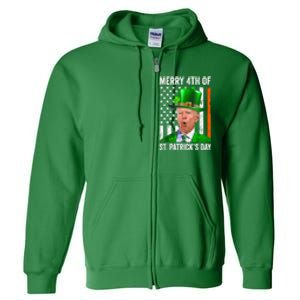 Funny Joe Biden Happy Halloween Confused St Patricks Day Full Zip Hoodie