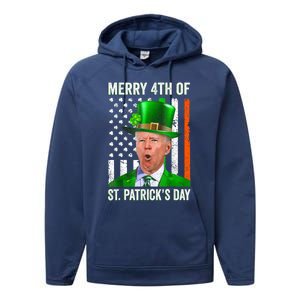 Funny Joe Biden Happy Halloween Confused St Patricks Day Performance Fleece Hoodie