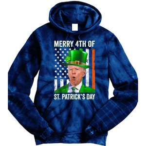 Funny Joe Biden Happy Halloween Confused St Patricks Day Tie Dye Hoodie