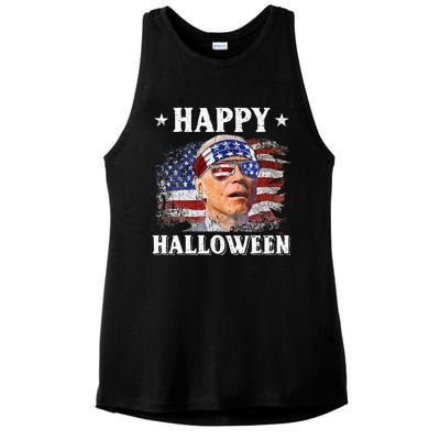 Funny Joe Biden Happy Halloween Confused 4th Of July Ladies PosiCharge Tri-Blend Wicking Tank