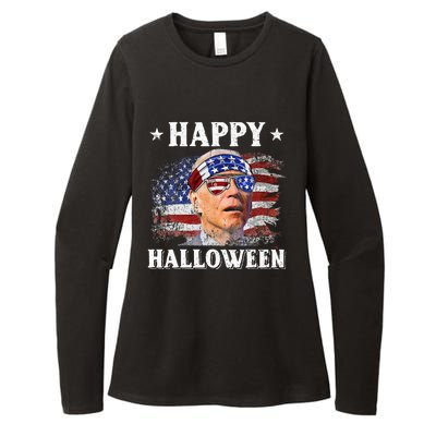 Funny Joe Biden Happy Halloween Confused 4th Of July Womens CVC Long Sleeve Shirt