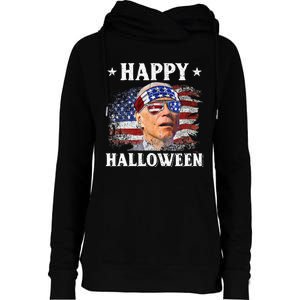 Funny Joe Biden Happy Halloween Confused 4th Of July Womens Funnel Neck Pullover Hood