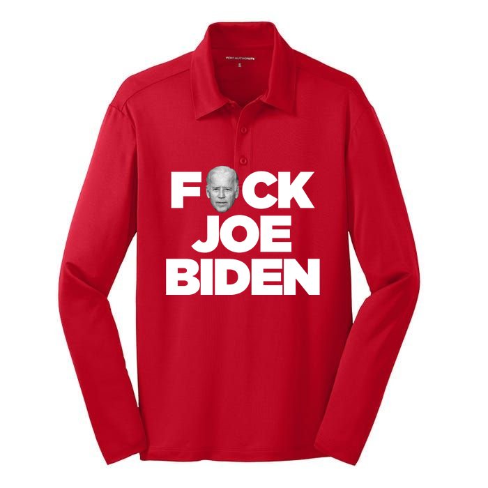 F*ck Joe Biden Silk Touch Performance Long Sleeve Polo