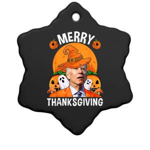 Funny Joe Biden Happy Halloween Cute Gift Merry Thanksgiving Funny Gift Ceramic Star Ornament