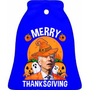 Funny Joe Biden Happy Halloween Cute Gift Merry Thanksgiving Funny Gift Ceramic Bell Ornament