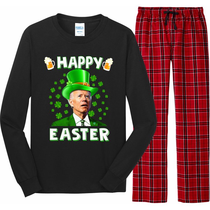 Funny Joe Biden Easter Confused St Patricks Day Long Sleeve Pajama Set