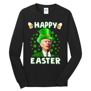 Funny Joe Biden Easter Confused St Patricks Day Tall Long Sleeve T-Shirt