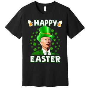 Funny Joe Biden Easter Confused St Patricks Day Premium T-Shirt