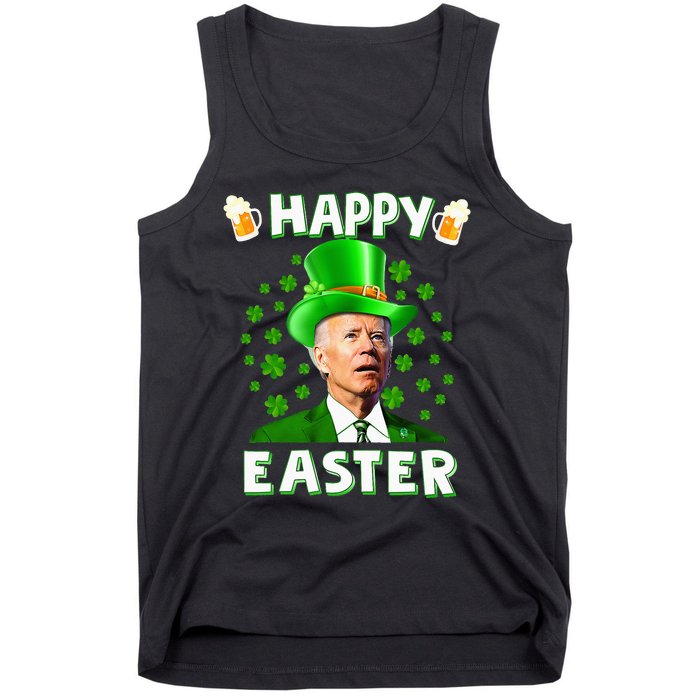 Funny Joe Biden Easter Confused St Patricks Day Tank Top