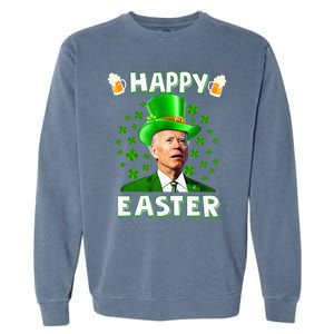 Funny Joe Biden Easter Confused St Patricks Day Garment-Dyed Sweatshirt