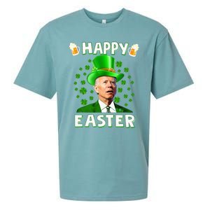 Funny Joe Biden Easter Confused St Patricks Day Sueded Cloud Jersey T-Shirt