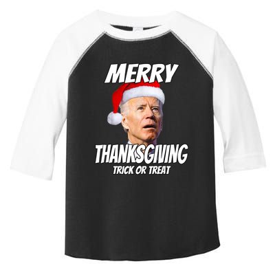 Funny Joe Biden Merry Thanksgiving Trick Or Treat TShirt Toddler Fine Jersey T-Shirt