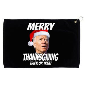 Funny Joe Biden Merry Thanksgiving Trick Or Treat TShirt Grommeted Golf Towel