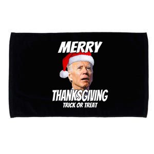 Funny Joe Biden Merry Thanksgiving Trick Or Treat TShirt Microfiber Hand Towel