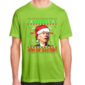 Funny Joe Biden Merry 4th Of Easter Ugly Christmas Cute Gift Adult ChromaSoft Performance T-Shirt