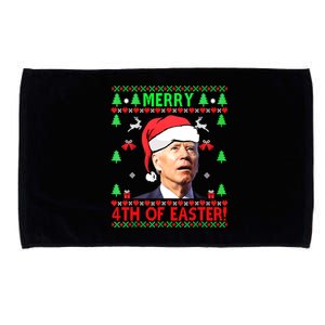 Funny Joe Biden Merry 4th Of Easter Ugly Christmas Cute Gift Microfiber Hand Towel