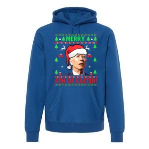 Funny Joe Biden Merry 4th Of Easter Ugly Christmas Cute Gift Premium Hoodie