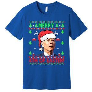 Funny Joe Biden Merry 4th Of Easter Ugly Christmas Cute Gift Premium T-Shirt