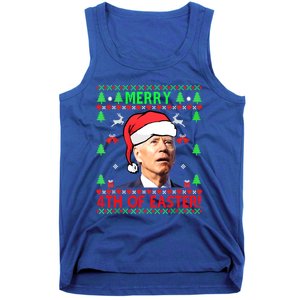 Funny Joe Biden Merry 4th Of Easter Ugly Christmas Cute Gift Tank Top