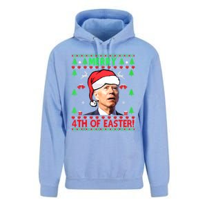 Funny Joe Biden Merry 4th Of Easter Ugly Christmas Cute Gift Unisex Surf Hoodie