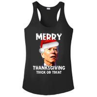 Funny Joe Biden Santa Hat Merry Thanksgiving Christmas Ladies PosiCharge Competitor Racerback Tank