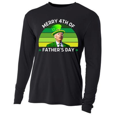 Funny Joe Biden St Patricks Day Merry 4th Of Fathers Day Cooling Performance Long Sleeve Crew