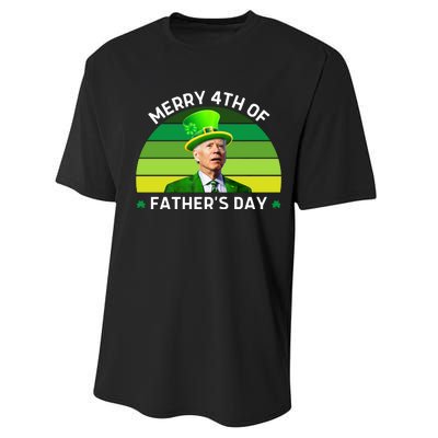 Funny Joe Biden St Patricks Day Merry 4th Of Fathers Day Performance Sprint T-Shirt