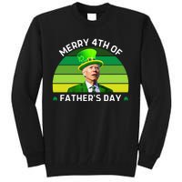 Funny Joe Biden St Patricks Day Merry 4th Of Fathers Day Tall Sweatshirt