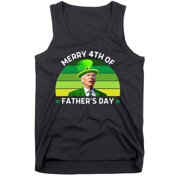 Funny Joe Biden St Patricks Day Merry 4th Of Fathers Day Tank Top