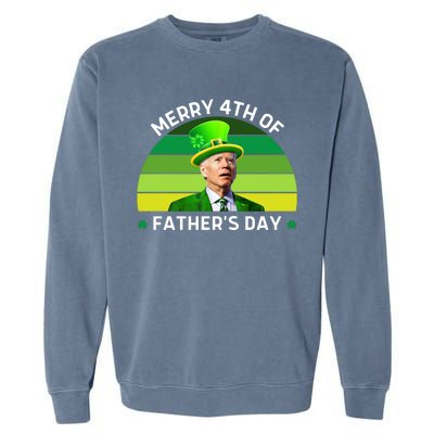 Funny Joe Biden St Patricks Day Merry 4th Of Fathers Day Garment-Dyed Sweatshirt