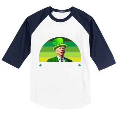 Funny Joe Biden St Patricks Day Merry 4th Of Fathers Day Baseball Sleeve Shirt