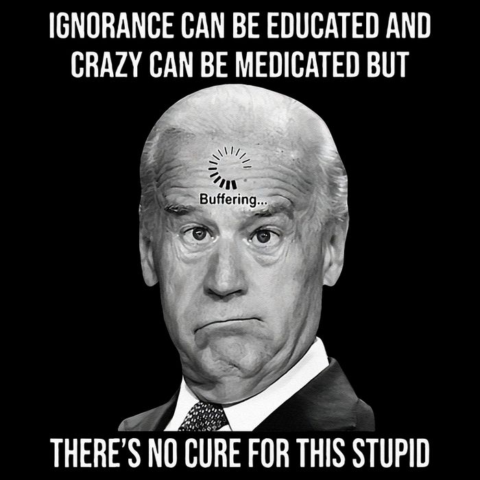 Funny Joe Biden No Cure For This Stupid Anti Biden Liberals 7-Panel Snapback Hat