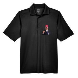 Funny Joe Biden Dons Trump 2024 Cap Wear A Trump Hat Men's Origin Performance Pique Polo