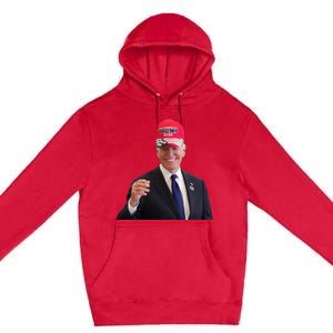 Funny Joe Biden Dons Trump 2024 Cap Wear A Trump Hat Premium Pullover Hoodie