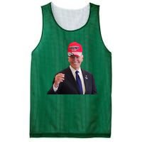 Funny Joe Biden Dons Trump 2024 Cap Wear A Trump Hat Mesh Reversible Basketball Jersey Tank