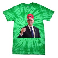 Funny Joe Biden Dons Trump 2024 Cap Wear A Trump Hat Tie-Dye T-Shirt