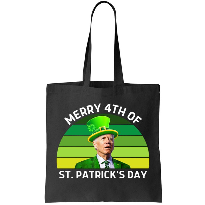 Funny Joe Biden St Patricks Day Merry 4th Of St Patrick's Day Tote Bag