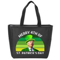 Funny Joe Biden St Patricks Day Merry 4th Of St Patrick's Day Zip Tote Bag