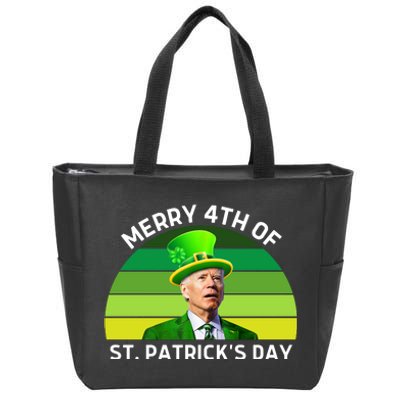 Funny Joe Biden St Patricks Day Merry 4th Of St Patrick's Day Zip Tote Bag