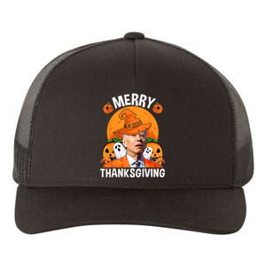 Funny Joe Biden Happy Halloween Merry Thanksgiving Yupoong Adult 5-Panel Trucker Hat