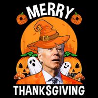 Funny Joe Biden Happy Halloween Merry Thanksgiving 16 in Basic Backpack
